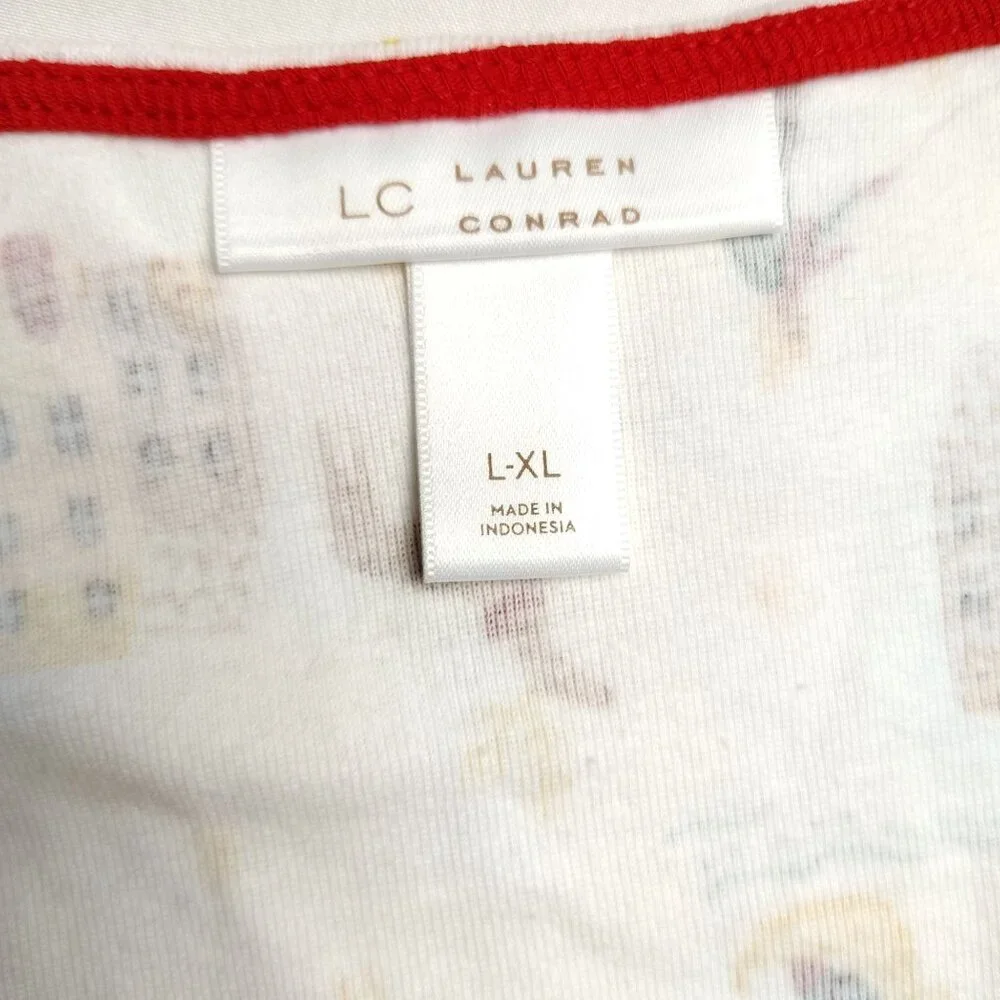 Lauren Conrad Pet Size L-XL Holiday Pajamas With Festive Print